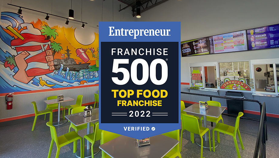Entrepreneur FRANCHISE 500 TOP FOOD FRANCHISE 2022 VERIFIED