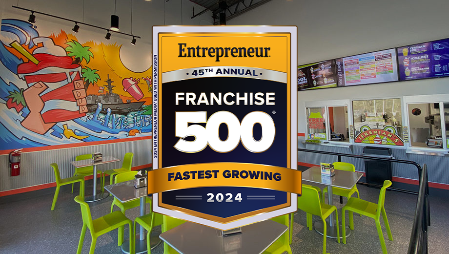 Entrepreneur 45th ANNUAL FRANCHISE 500 FASTEST GROWING 2024